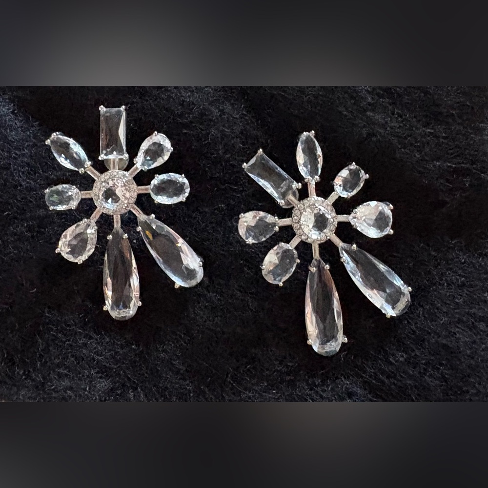 Anthropologie cut glass earrings (pierced)